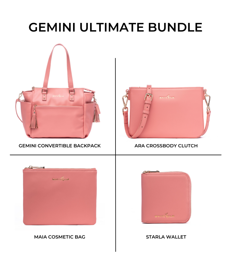 Gemini Convertible Backpack - Coral