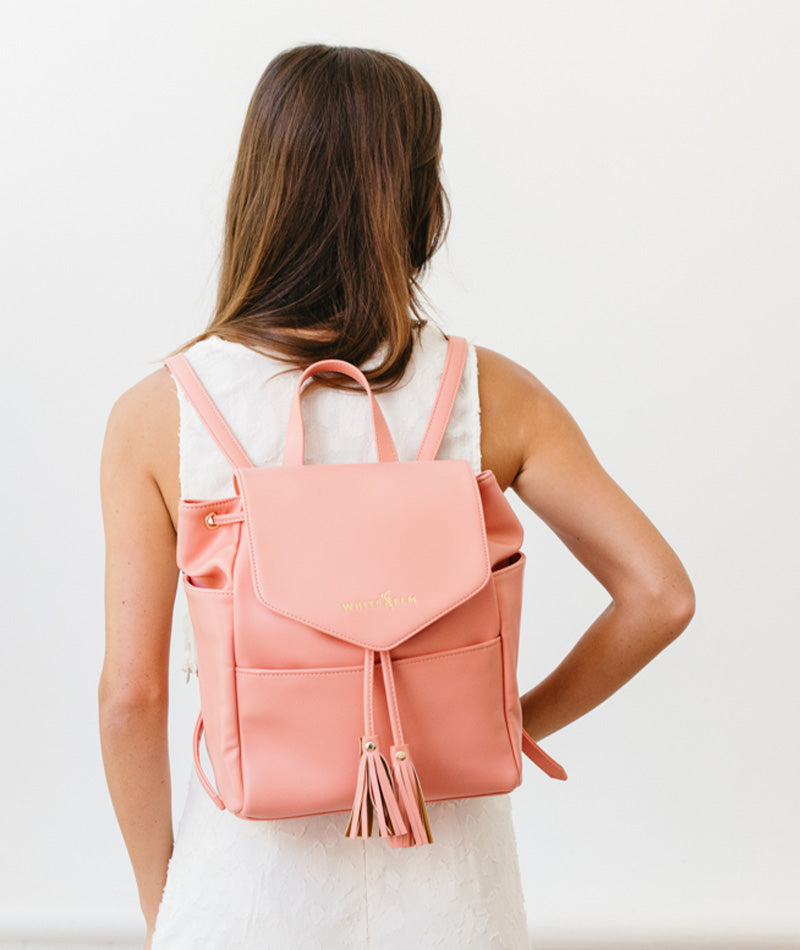 Luna Drawstring Backpack - Coral [Outlet RETIRED Final Sale]