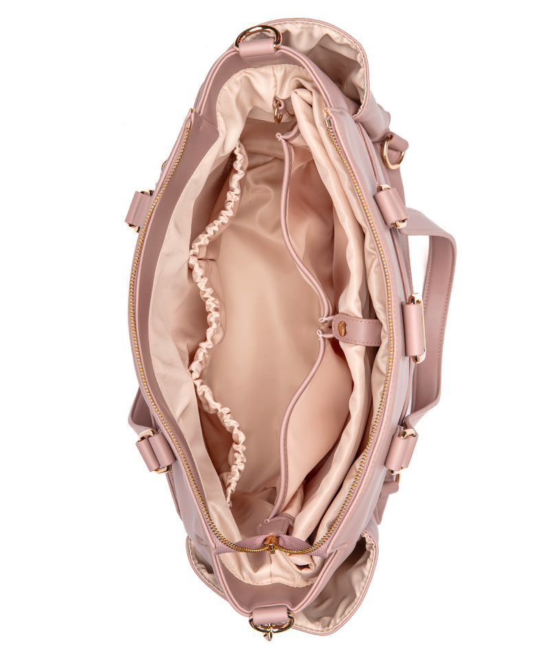 Gemini Convertible Backpack Tote - Dusty Rose Elegant Bag by White Elm