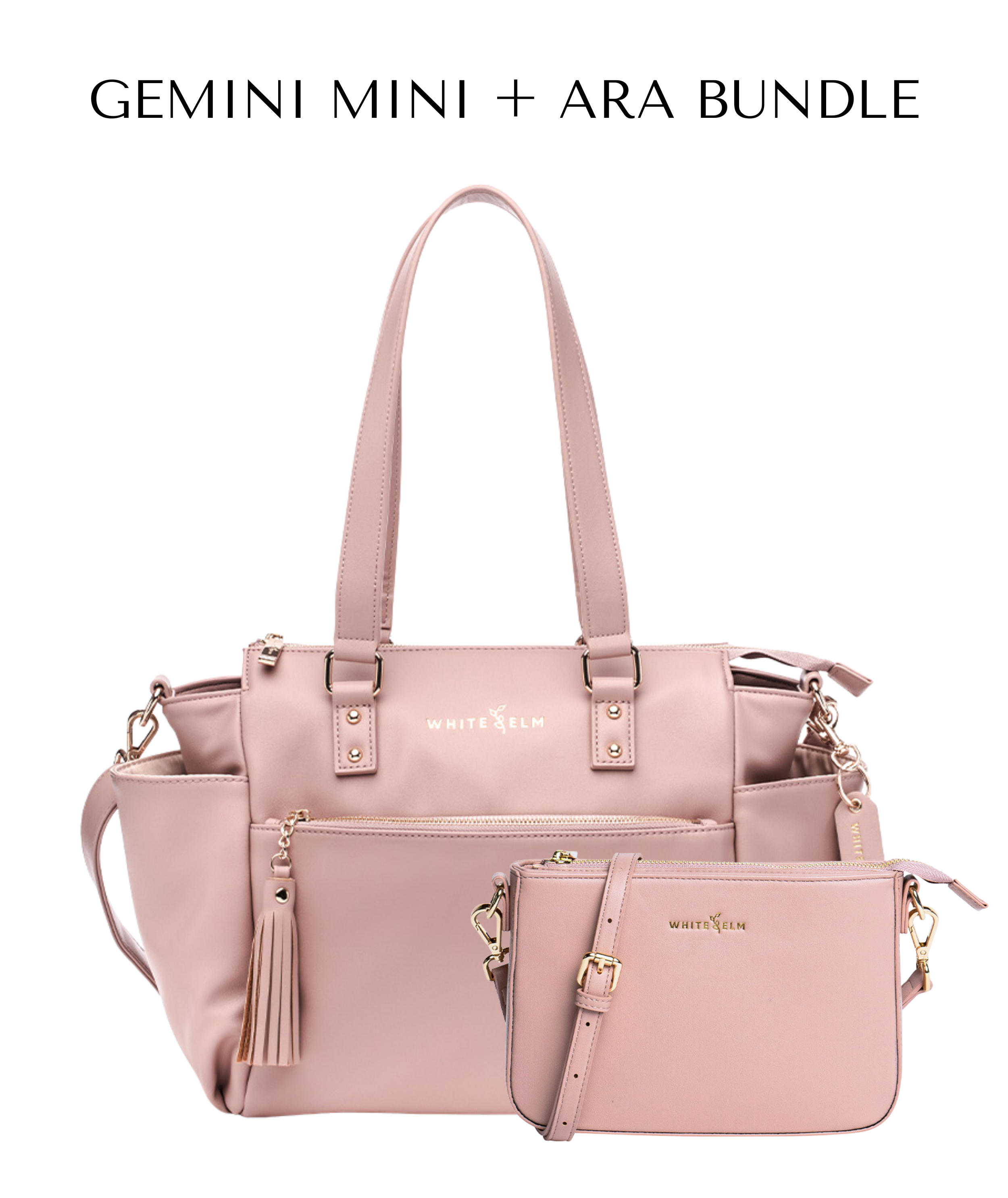 Gemini Mini Convertible Backpack - Dusty Rose Charming Bag byWhite Elm Gemini Mini Convertible Backpack - Dusty Rose Charming Bag byWhite Elm