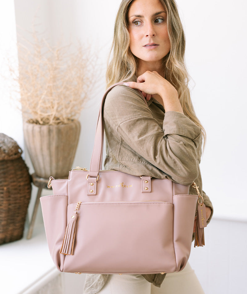Gemini Mini Convertible Backpack - Dusty Rose Charming Bag byWhite Elm