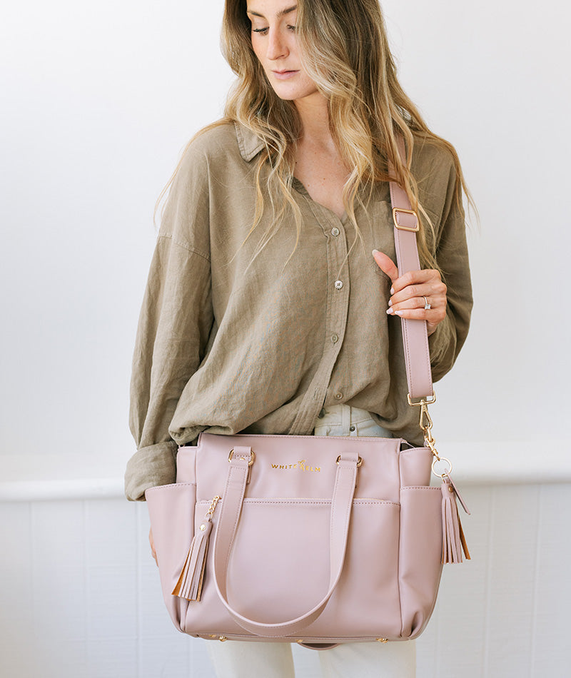 Gemini Mini Convertible Backpack - Dusty Rose Charming Bag byWhite Elm