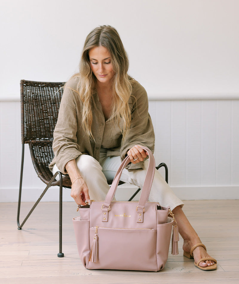 Gemini Mini Convertible Backpack - Dusty Rose Charming Bag byWhite Elm