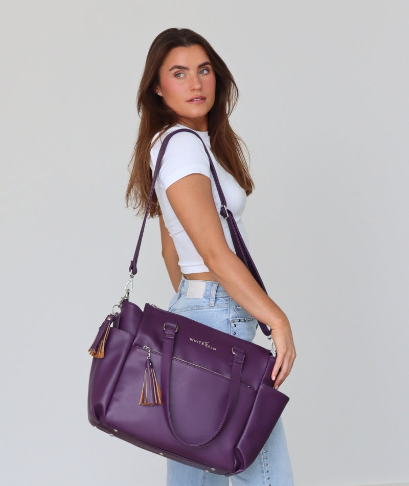 Gemini Convertible Backpack - Plum