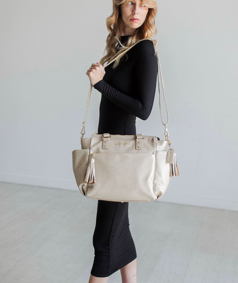 Gemini Mini Convertible Backpack - Gold Sparkle