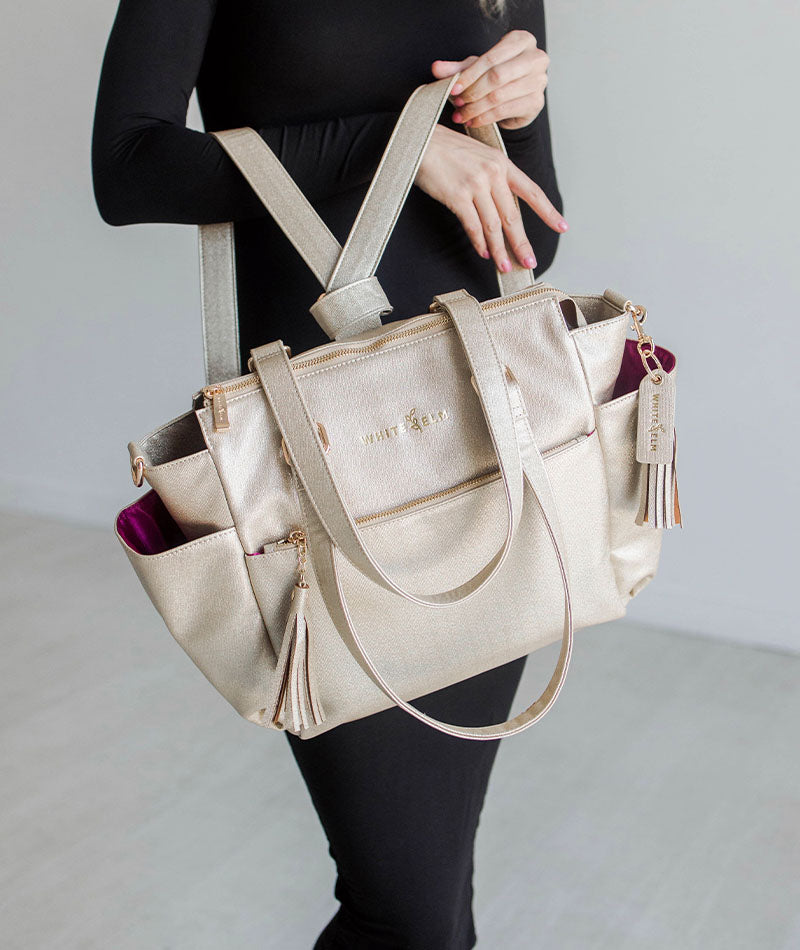 Gemini Mini Convertible Backpack - Gold Sparkle