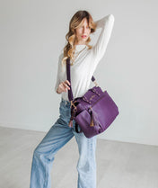 Gemini Mini Convertible Backpack - Plum