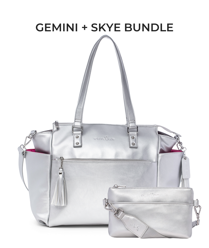Gemini Convertible Backpack - Silver Metallic