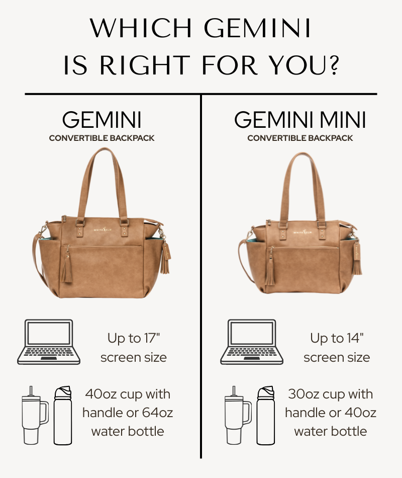 Gemini Mini Convertible Backpack - Taupe