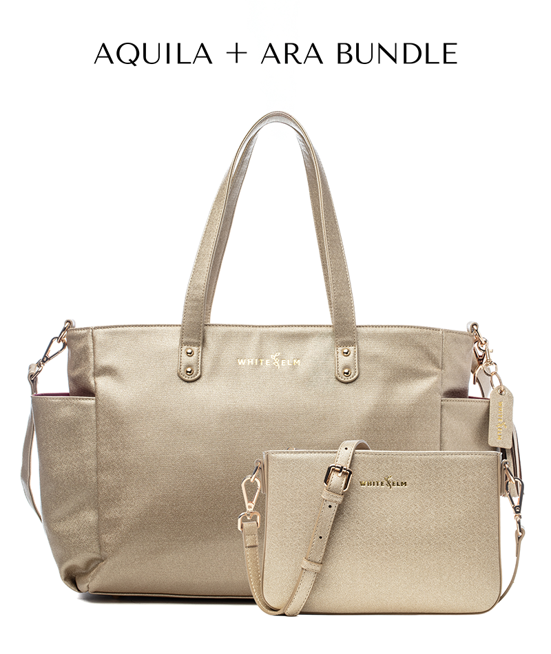 Aquila Tote Bag - Gold Sparkle