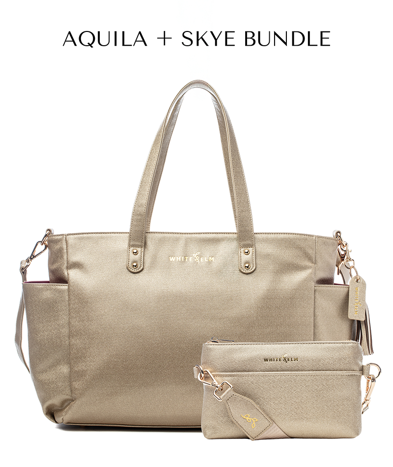 Aquila Tote Bag - Gold Sparkle