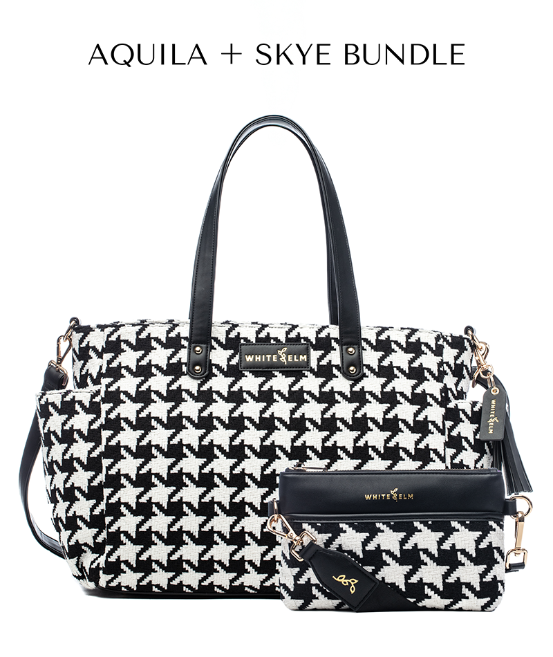 Aquila Tote Bag - Houndstooth