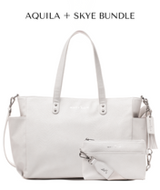 Aquila Tote Bag - Pearl White Croc