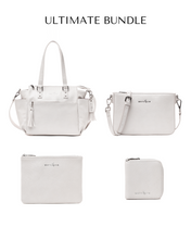 Gemini Mini Convertible Backpack - Pearl White Croc