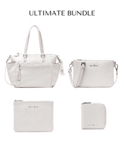 Gemini Convertible Backpack - Pearl White Croc