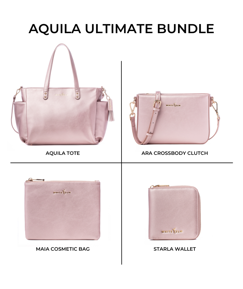 Aquila Tote Bag - Pink Metallic