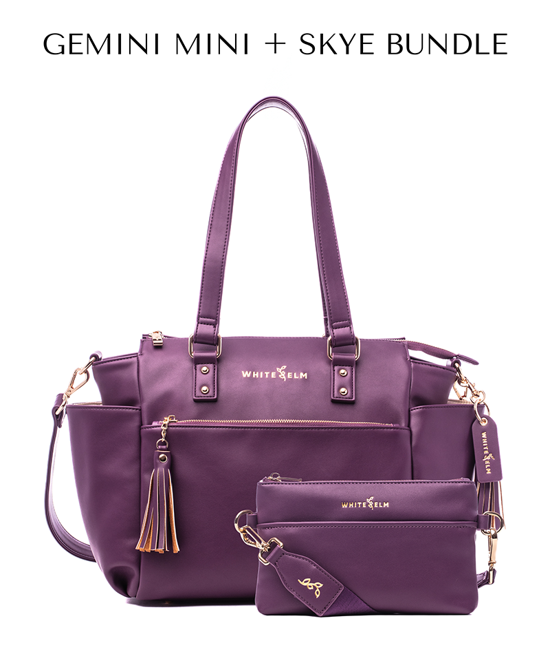 Gemini Mini Convertible Backpack - Plum