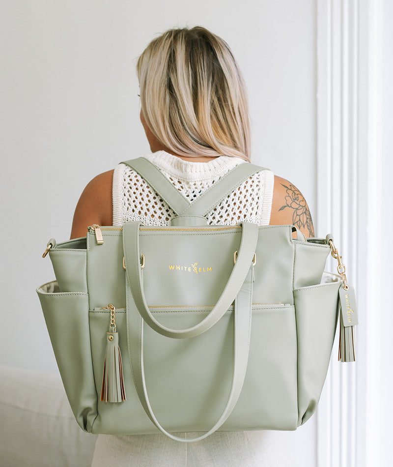 Gemini Convertible Backpack - Sage Green