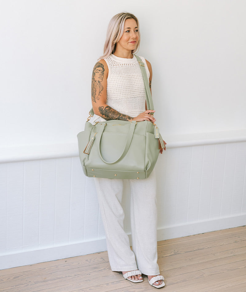 Gemini Convertible Backpack - Sage Green