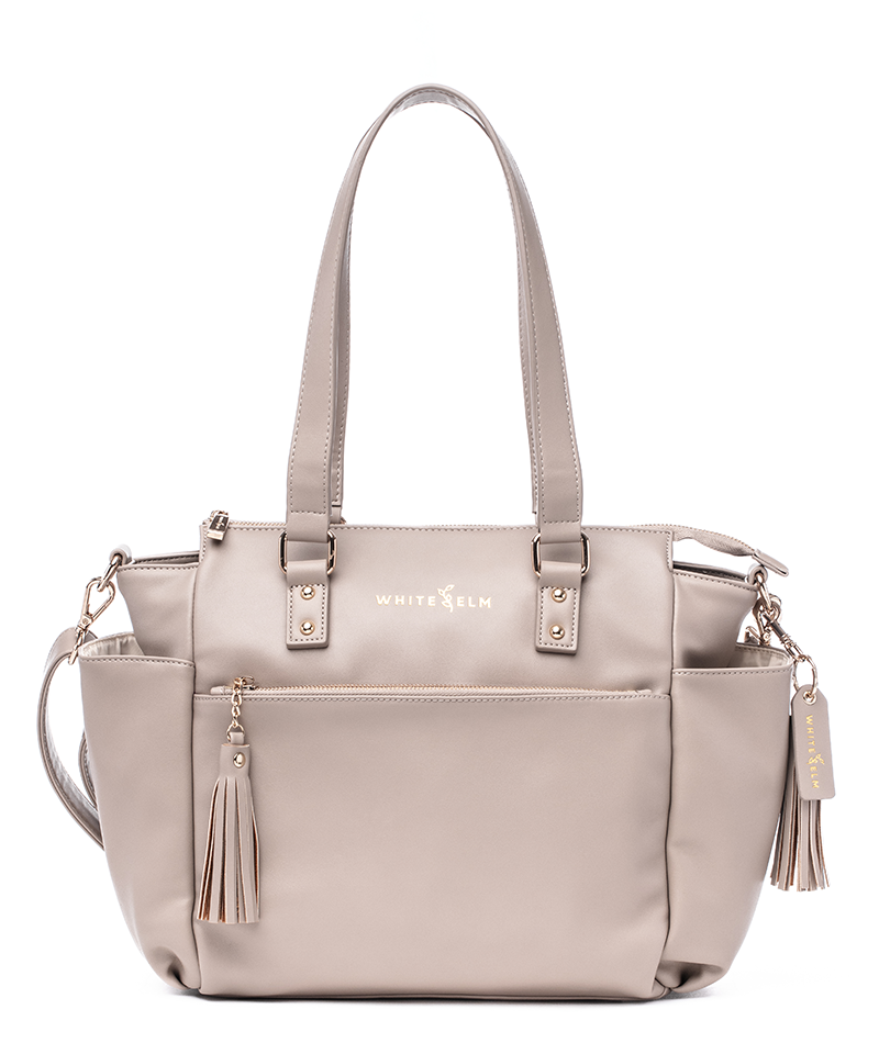 Gemini Mini Convertible Backpack - Taupe – White Elm