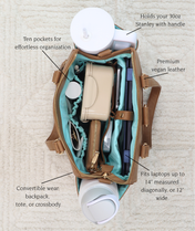 Gemini Mini Convertible Backpack - Leopard Nylon