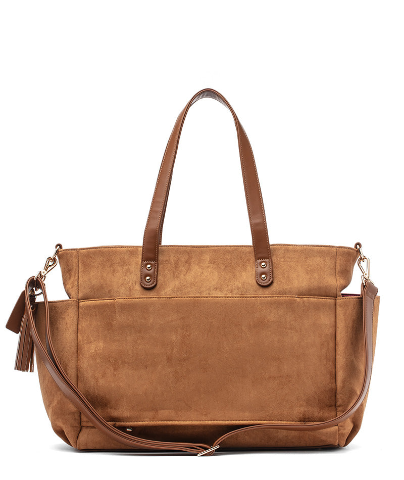 Aquila Tote Bag - Honey Vegan Suede