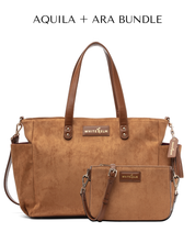 Aquila Tote Bag - Honey Vegan Suede  - [OUTLET FINAL SALE]