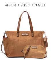 Aquila Tote Bag - Honey Vegan Suede  - [OUTLET FINAL SALE]