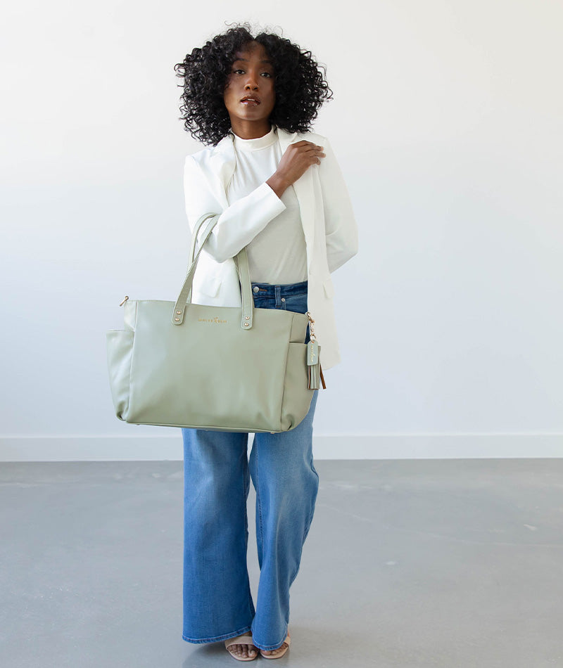 Aquila Tote Bag - Sage Green