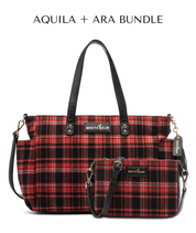 Aquila Tote Bag - Tartan Rouge Wool - [OUTLET FINAL SALE]