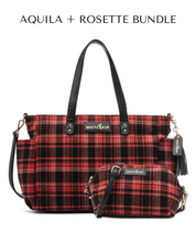 Aquila Tote Bag - Tartan Rouge Wool - [OUTLET FINAL SALE]