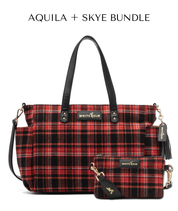 Aquila Tote Bag - Tartan Rouge Wool - [OUTLET FINAL SALE]
