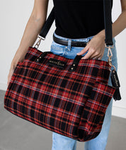 Aquila Tote Bag - Tartan Rouge Wool - [OUTLET FINAL SALE]