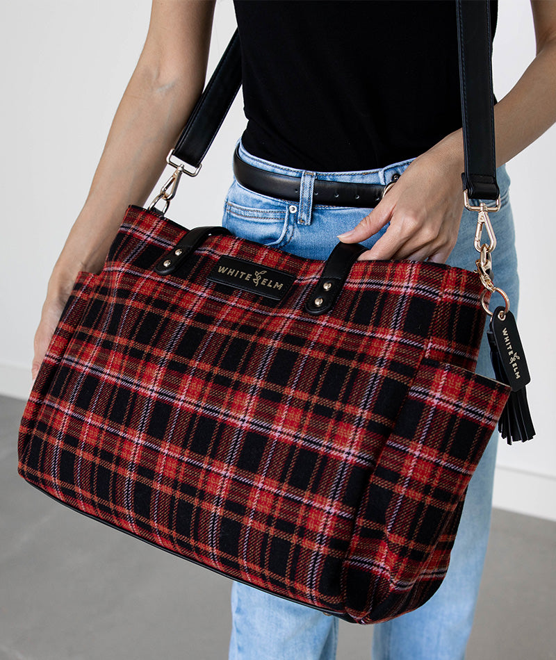Aquila Tote Bag - Tartan Rouge Wool