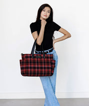 Aquila Tote Bag - Tartan Rouge Wool - [OUTLET FINAL SALE]