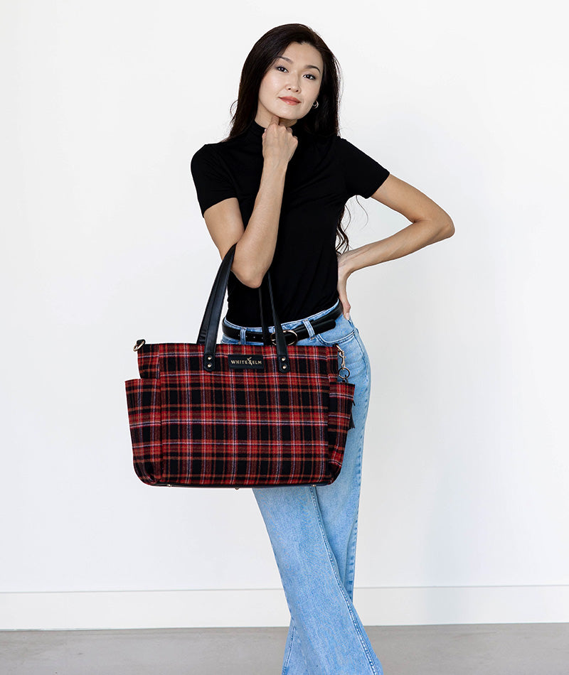 Aquila Tote Bag - Tartan Rouge Wool