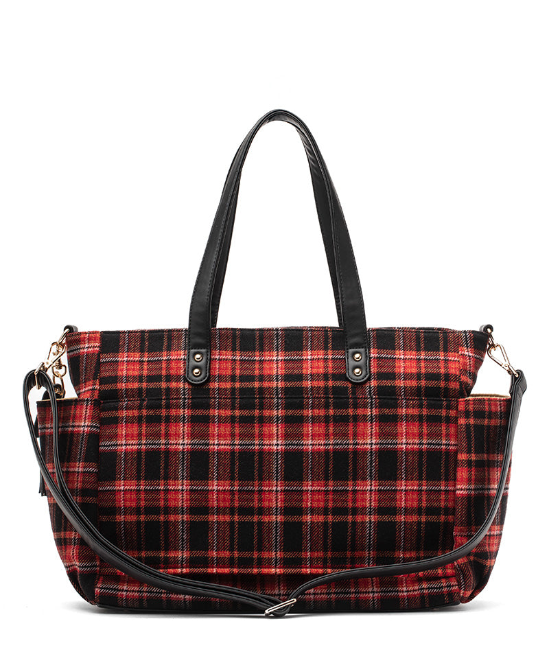 Aquila Tote Bag - Tartan Rouge Wool