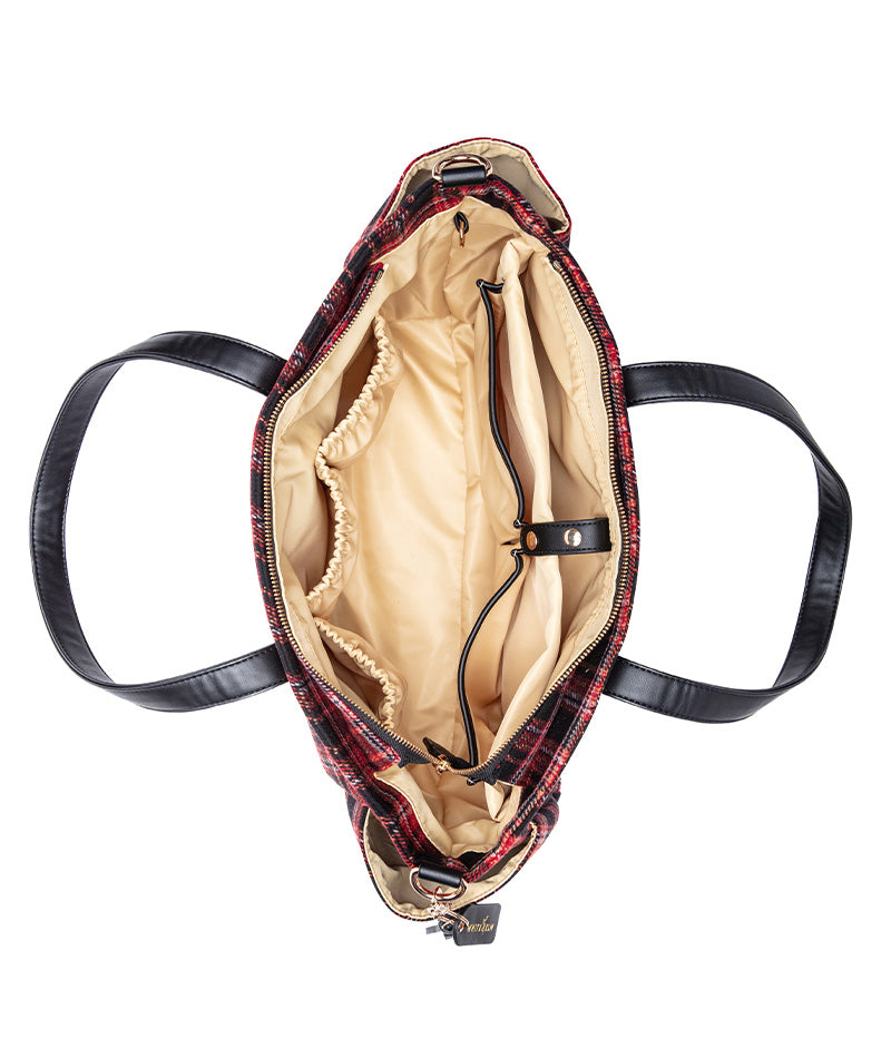 Aquila Tote Bag - Tartan Rouge Wool
