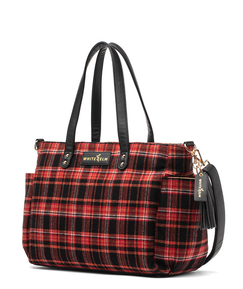 Aquila Tote Bag - Tartan Rouge Wool