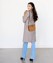 Ara Convertible Crossbody Clutch - Honey Vegan Suede