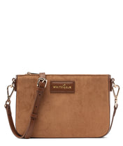 Ara Convertible Crossbody Clutch - Honey Vegan Suede