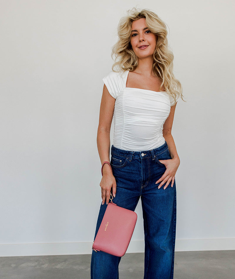 Ara Convertible Crossbody Clutch - Peony