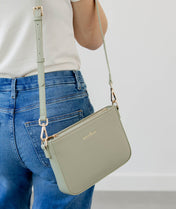 Ara Convertible Crossbody Clutch - Sage Green