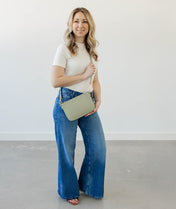 Ara Convertible Crossbody Clutch - Sage Green