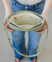 Ara Convertible Crossbody Clutch - Sage Green