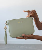 Ara Convertible Crossbody Clutch - Sage Green