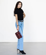 Ara Convertible Crossbody Clutch - Tartan Rouge Wool