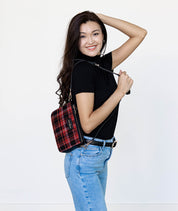 Ara Convertible Crossbody Clutch - Tartan Rouge Wool - [OUTLET FINAL SALE]