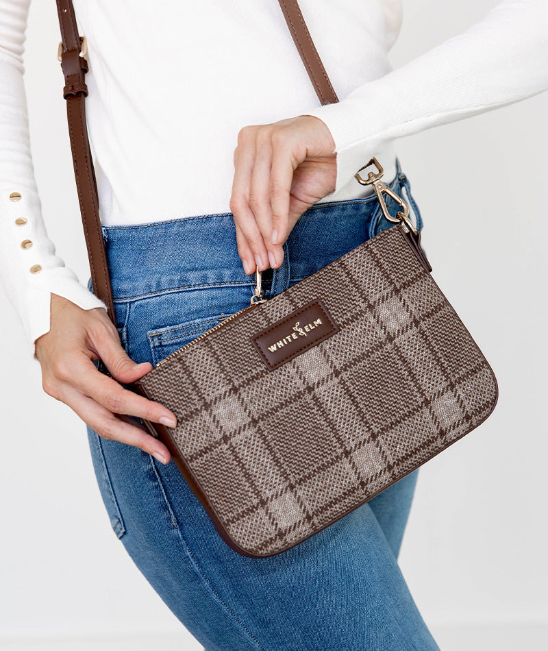 Ara Convertible Crossbody Clutch - Uptown Check Wool