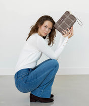 Ara Convertible Crossbody Clutch - Uptown Check Wool